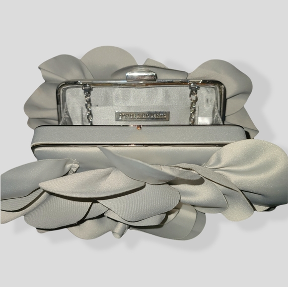Nordstrom 3D Radiant Floral Silver Evening Clutch - Picture 3 of 3